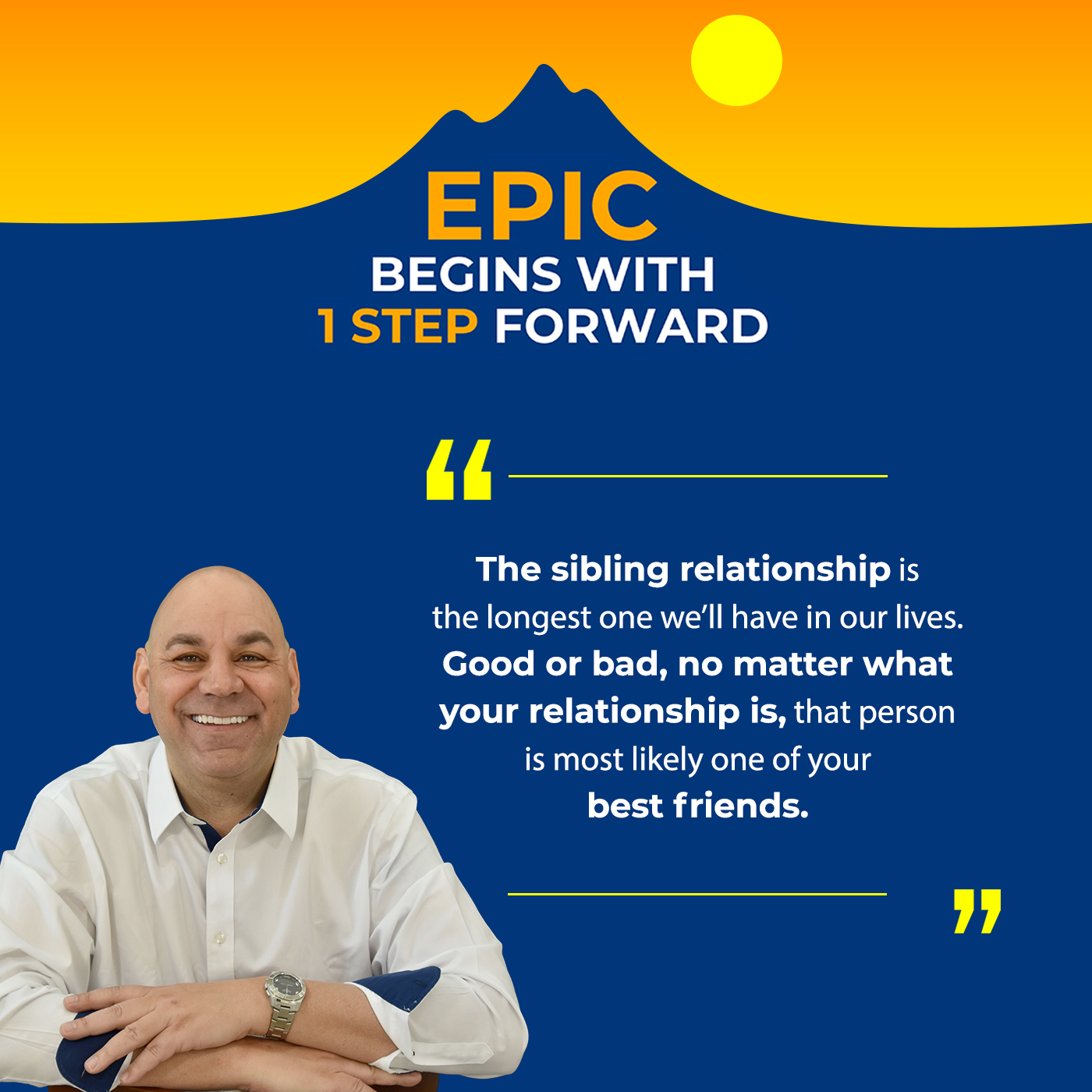 EPIC Begins With 1 Step Forward | Annie Sklaver Orenstein | Sibling Loss