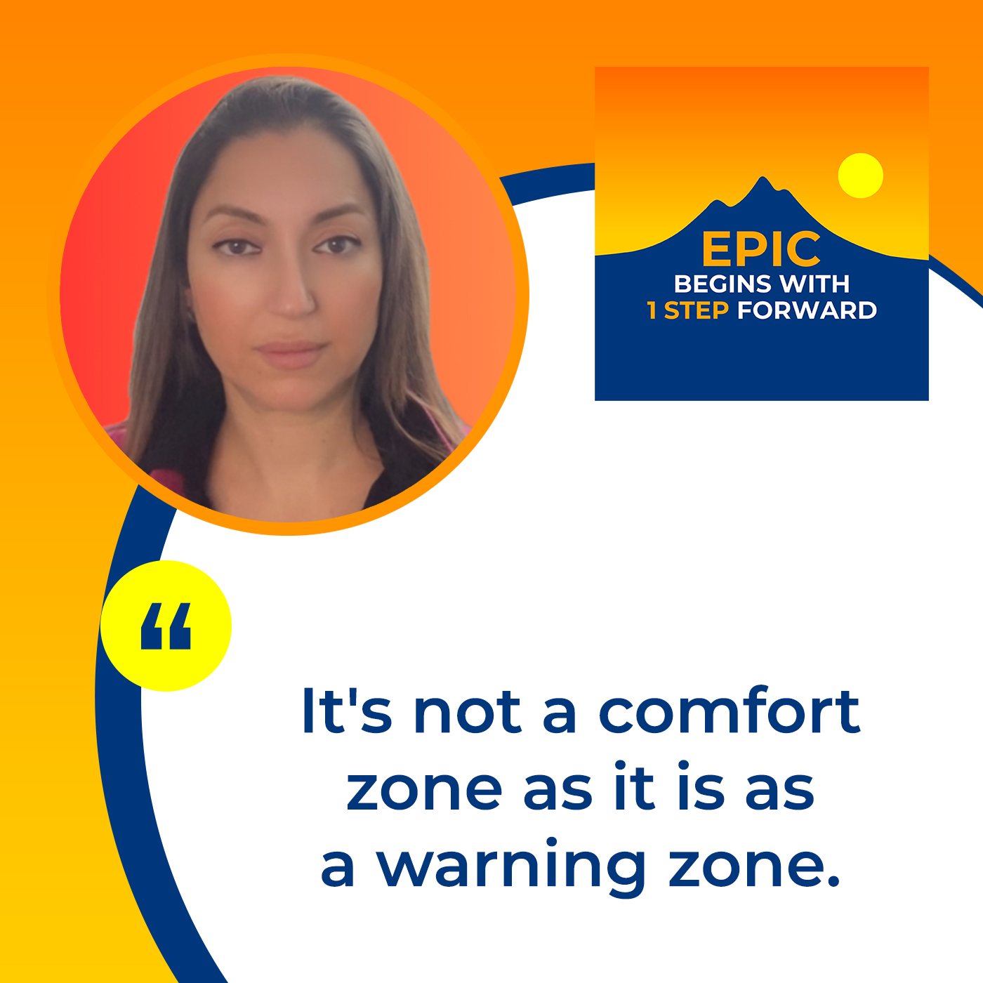 EPIC Begins With 1 Step Forward | Dr. Axa Yox | Comfort Zone